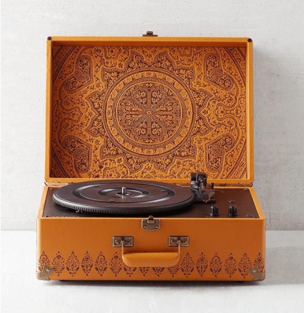 Keepsake Embossed Portable Record Player | Crosley | Fluxe Vintage