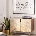 Holli Zollinger For Deny French Linen Marble Credenza | Fluxebrand