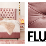 Shop Fluxe | Velvet Wingback Bed