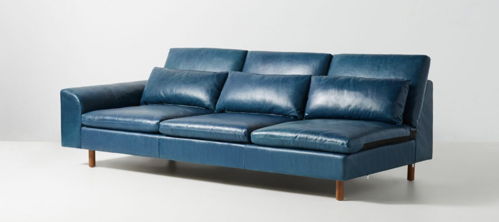 Mirren Modular Leather One-Arm Sofa