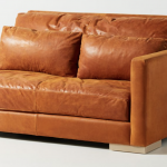 Relaxed Sunday Modular Leather One-Arm Loveseat